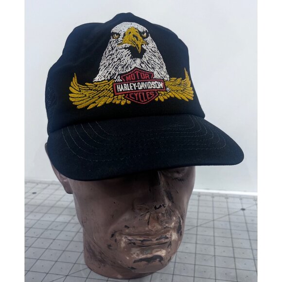 Harley-Davidson Other - Harley-Davidson Eagle Logo Black Mesh Snapback Trucker Hat